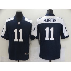 Dallas Cowboys #11 Micah Parsons Navy Throwback 2021 Draft Vapor Limited Jersey