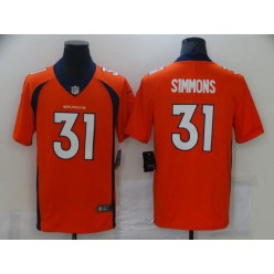 Denver Broncos #31 Justin Simmons Orange Vapor Untouchable Limited Jersey