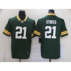 Green Bay Packers #21 Eric Stokes Green 2021 NFL Draft Vapor Untouchable Limited Jersey