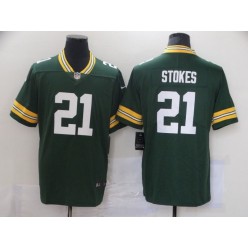 Green Bay Packers #21 Eric Stokes Green 2021 NFL Draft Vapor Untouchable Limited Jersey