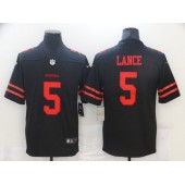 San Francisco 49ers #5 Trey Lance Black 2021 Draft Vapor Limited Jersey