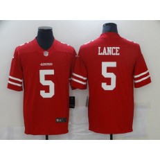 San Francisco 49ers #5 Trey Lance Red 2021 Draft Vapor Limited Jersey
