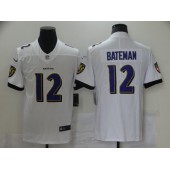 Baltimore Ravens #12 Rashod Bateman White 2021 NFL Draft Vapor Untouchable Limited Jersey