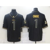 Cincinnati Bengals #1 Ja'Marr Chase Black Gold Vapor Untouchable Limited Jersey