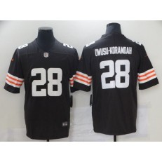 Cleveland Browns #28 Jeremiah Owusu Koramoah Brown 2021 NFL Draft Vapor Untouchable Limited Jersey