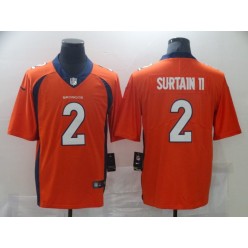Denver Broncos #2 Patrick Surtain II Orange 2021 Draft Vapor Limited Jersey