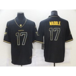 Miami Dolphins #17 Jaylen Waddle Black Gold Vapor Untouchable Limited Jersey