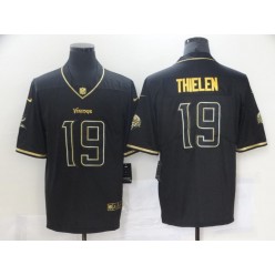 Minnesota Vikings #19 Adam Thielen Black Gold Vapor Untouchable Limited Jersey