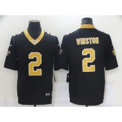 New Orleans Saints #2 Jameis Winston Black Vapor Untouchable Limited Jersey
