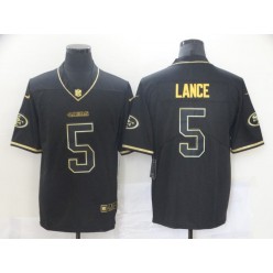 San Francisco 49ers #5 Trey Lance Black Gold Vapor Untouchable Limited Jersey