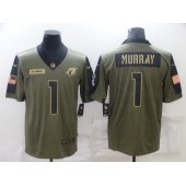Arizona Cardinals #1 Kyler Murray Olive 2021 Salute To Service Limited Jersey