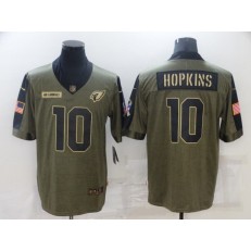 Arizona Cardinals #10 DeAndre Hopkins Olive 2021 Salute To Service Limited Jersey