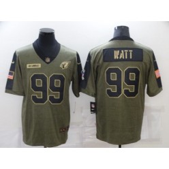 Arizona Cardinals #99 J.J. Watt Olive 2021 Salute To Service Limited Jersey