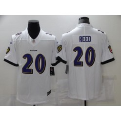 Baltimore Ravens #20 Ed Reed White Vapor Untouchable Limited Jersey