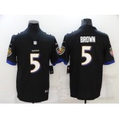 Baltimore Ravens #5 Marquise Brown Black Vapor Untouchable Limited Jersey