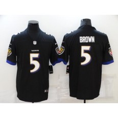 Baltimore Ravens #5 Marquise Brown Black Vapor Untouchable Limited Jersey