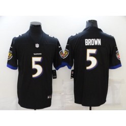 Baltimore Ravens #5 Marquise Brown Black Vapor Untouchable Limited Jersey
