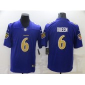 Baltimore Ravens #6 Patrick Queen Purple Color Rush Limited Jersey