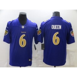 Baltimore Ravens #6 Patrick Queen Purple Color Rush Limited Jersey