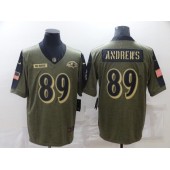 Baltimore Ravens #89 Mark Andrews Olive 2021 Salute To Service Limited Jersey