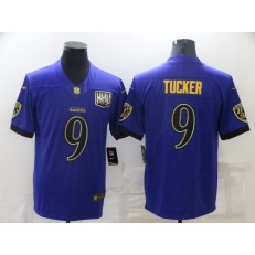 Baltimore Ravens #9 Justin Tucker Purple 25th Season Patch Vapor Untouchable Limited Jersey