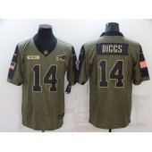 Buffalo Bills #14 Stefon Diggs Olive 2021 Salute To Service Limited Jersey