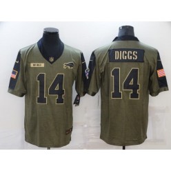 Buffalo Bills #14 Stefon Diggs Olive 2021 Salute To Service Limited Jersey