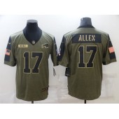 Buffalo Bills #17 Josh Allen Olive 2021 Salute To Service Limited Jersey