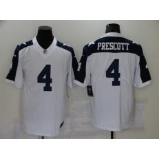 Dallas Cowboys #4 Dak Prescott White Throwback Vapor Untouchable Limited Jersey