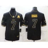 Dallas Cowboys #7 Trevon Diggs Black Gold Est 1960 Patch Vapor Limited Jersey