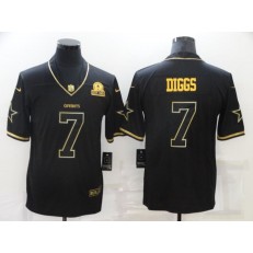 Dallas Cowboys #7 Trevon Diggs Black Gold Est 1960 Patch Vapor Limited Jersey