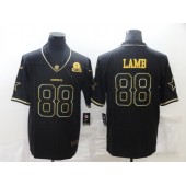 Dallas Cowboys #88 CeeDee Lamb Black Gold Est 1960 Patch Vapor Limited Jersey