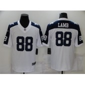Dallas Cowboys #88 Ceedee Lamb White Color Rush Throwback Limited Jersey