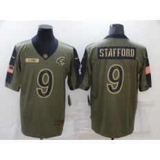 Los Angeles Rams #9 Matthew Stafford Olive 2021 Salute To Service Limited Jersey