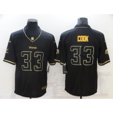 Minnesota Vikings #33 Dalvin Cook Black Gold Vapor Untouchable Limited Jersey