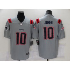 New England Patriots #10 Mac Jones Gray Inverted Legend Limited Jersey