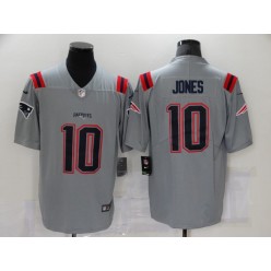 New England Patriots #10 Mac Jones Gray Inverted Legend Limited Jersey