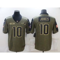 New England Patriots #10 Mac Jones Olive 2021 Salute To Service Limited Jersey