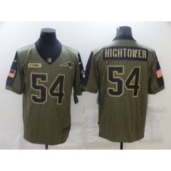 New England Patriots #54 Dont'a Hightower Olive 2021 Salute To Service Limited Jersey