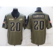Philadelphia Eagles #20 Brian Dawkins Olive 2021 Salute To Service Limited Jersey