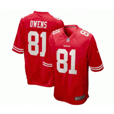 San Francisco 49ers #81 Terrell Owens Red Vapor Untouchable Limited Jersey