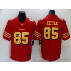 San Francisco 49ers #85 George Kittle Red Gold Color Rush Vapor Untouchable Limited Jersey
