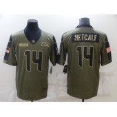 Seattle Seahawks #14 DK Metcalf Olive 2021 Salute To Service Limited Jersey