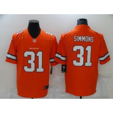 Denver Broncos #31 Justin Simmons Orange Color Rush Limited Jersey