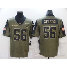 Indianapolis Colts #56 Quenton Nelson Olive 2021 Salute To Service Limited Jersey