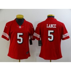 Kansas City Chiefs #5 Trey Lance Red Women Color Rush Vapor Untouchable Limited Jersey