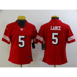 Kansas City Chiefs #5 Trey Lance Red Women Color Rush Vapor Untouchable Limited Jersey