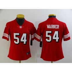 Kansas City Chiefs #54 Fred Warner Red Women Color Rush Vapor Untouchable Limited Jersey