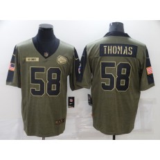 Kansas City Chiefs #58 Derrick Thomas Olive 2021 Salute To Service Limited Jersey