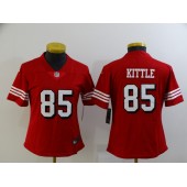 Kansas City Chiefs #85 George Kittle Red Women Color Rush Vapor Untouchable Limited Jersey